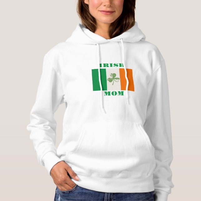 Irish Mamma Hoodie Sweatshirt T Shirt (Framsida)