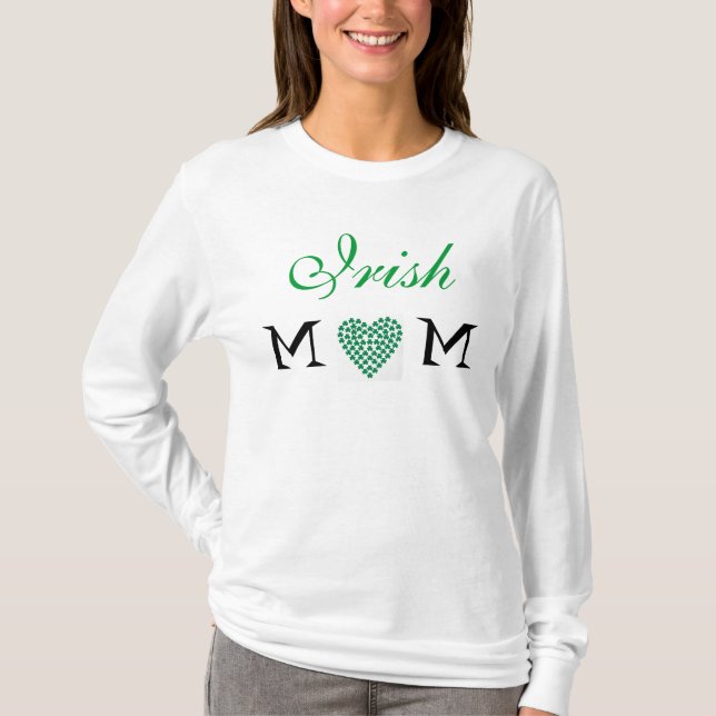 Irish Mamma Långärmad T-Shirt (Framsida)
