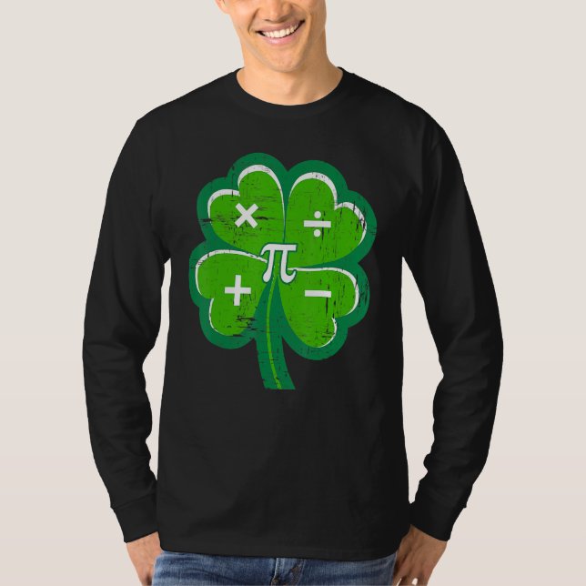 Irish Math Teacher Shamrock St Patricks Day Pi Day T Shirt (Framsida)