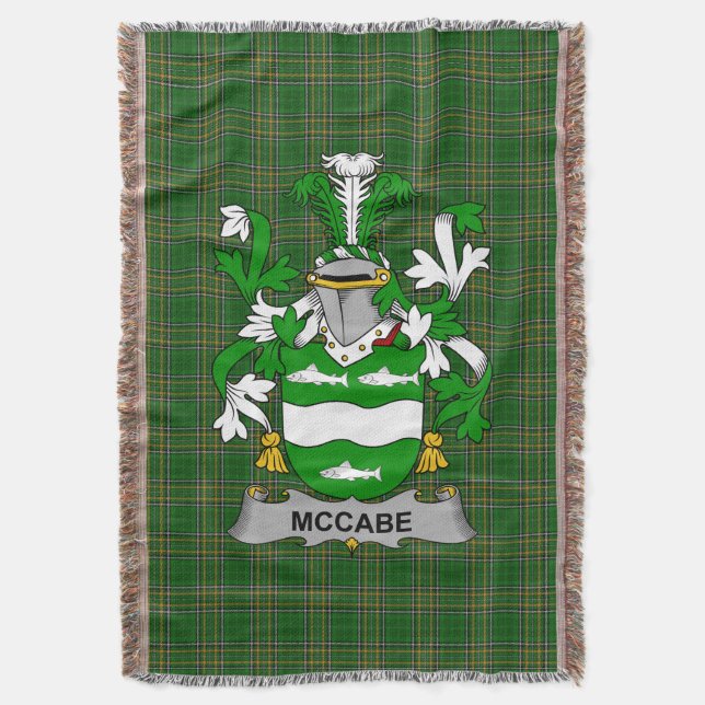 Irish McCabe Jackar om Arm Family Crest Ireland Filt (Framsidan Vertikal)