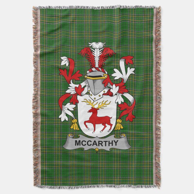 Irish McCarthy Jackar om Arm Family Crest Ireland Filt (Framsidan Vertikal)