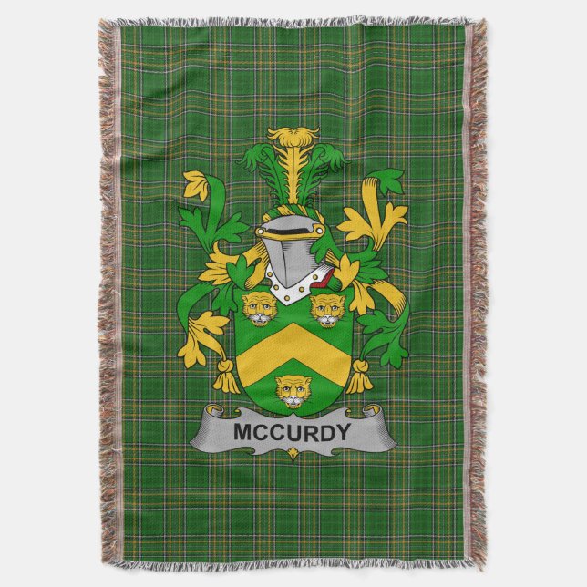 Irish McCurdy eller Curdy Jackar om Arm Family Cre Filt (Framsidan Vertikal)