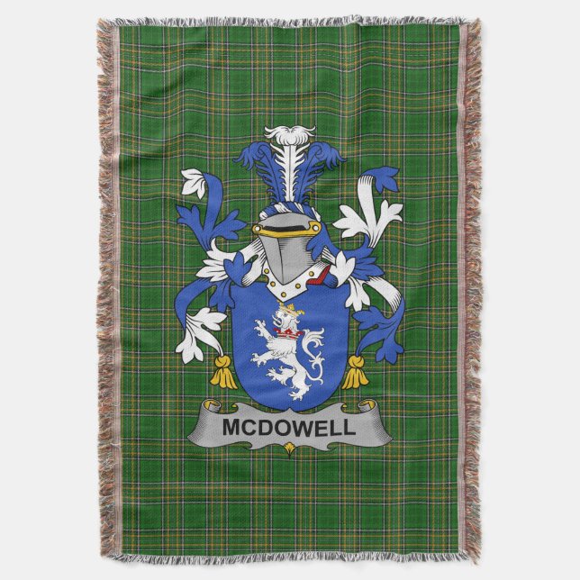 Irish McDowell Jackar om Arm Family Crest Ireland Filt (Framsidan Vertikal)