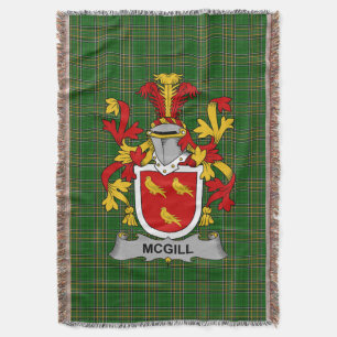 Irish McGill Jackar om Arm Family Crest Ireland Filt