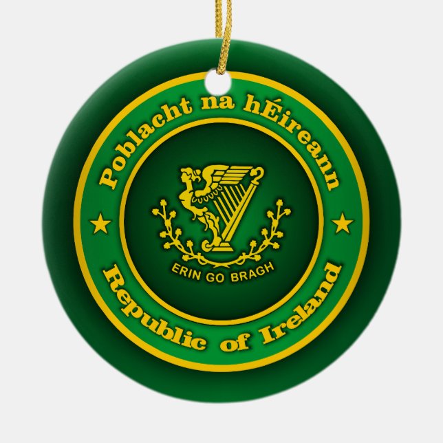 Irish Medallion Apparel Julgransprydnad Keramik (Framsidan)