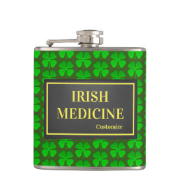 Irish Medicine Vinyl Wrapped Flask Fickplunta