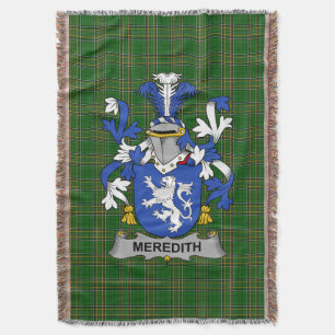 Irish Meredith Jackar om Arm Family Crest Ireland Filt