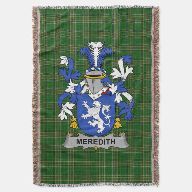 Irish Meredith Jackar om Arm Family Crest Ireland Filt (Framsidan Vertikal)