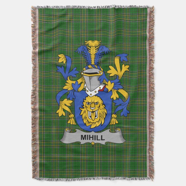 Irish Mihill Jackar om Arm Family Crest Ireland Filt (Framsidan Vertikal)