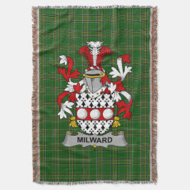 Irish Milward Jackar om Arm Family Crest Ireland Filt