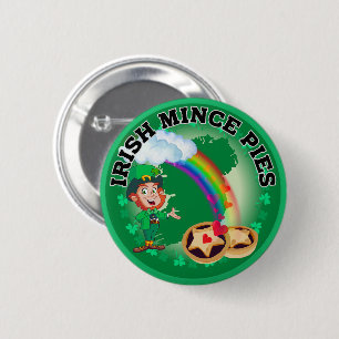 Irish Mince Paj i slutet av ett regnbåge Knapp