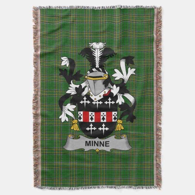 Irish Minne Jackar om Arm Family Crest Ireland Filt (Framsidan Vertikal)