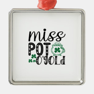 Irish Miss Pot O Guld Julgransprydnad Metall