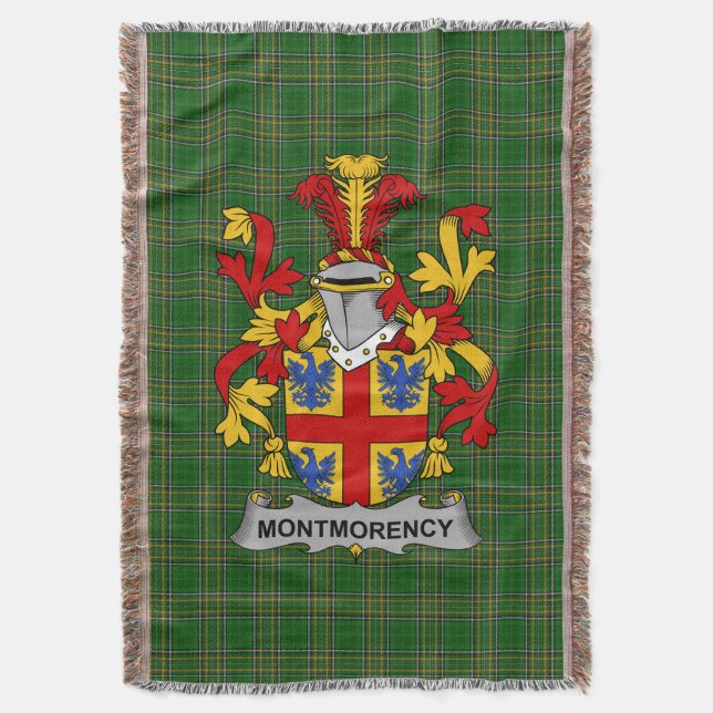 Irish Montmorency Jackar om Arm Family Crest Irela Filt (Framsidan Vertikal)