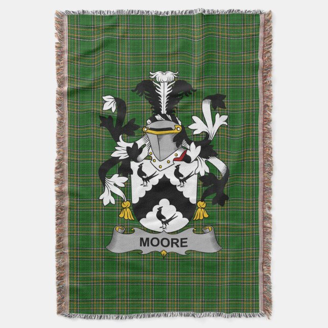 Irish Moore Jackar om Arm Family Crest Ireland Filt (Framsidan Vertikal)