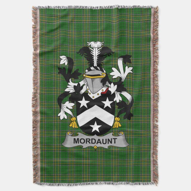Irish Mordaunt Jackar av Arm Family Crest Ireland Filt (Framsidan Vertikal)