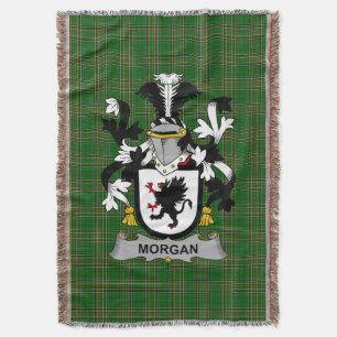 Irish Morgan Jackar om Arm Family Crest Ireland Filt