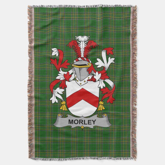 Irish Morley Jackar om Arm Family Crest Ireland Filt (Framsidan Vertikal)