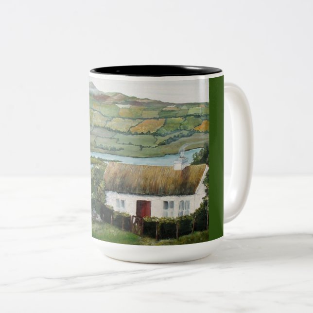 Irish Mugg, Coffee, Tea, Irland Två-Tonad Mugg (Framsida höger)