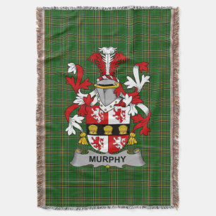 Irish Murphy (Muskerry) Jackar om Arm Family Crest Filt