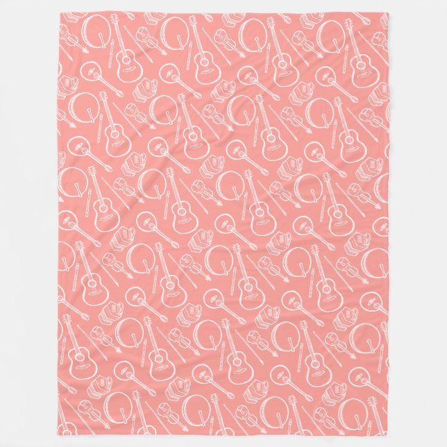 Irish Music Instrument Fleece Blanket (Framsidan)