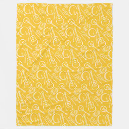 Irish Music Instrument Fleece Blanket