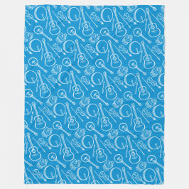Irish Music Instrument Fleece Blanket