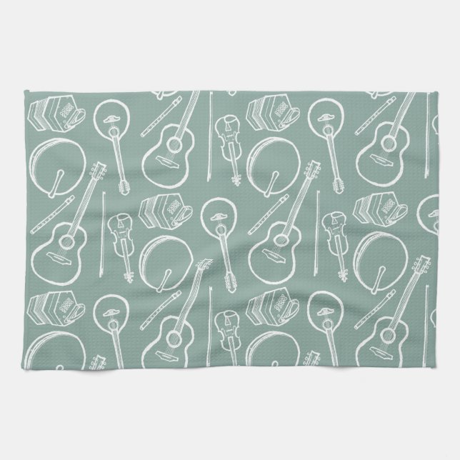 Irish Musiuments Kitchen Towel Kökshandduk (Horisontell)