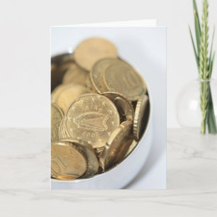 Irish mynt pot i guld kort