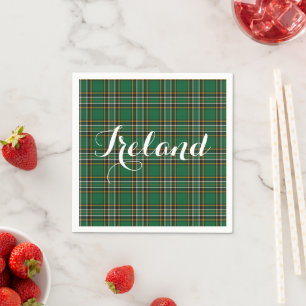 Irish National Tartan & Anpassade Text Pappersservett