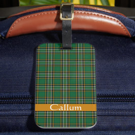 Irish National Tartan Personlig Bagagebricka