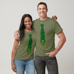 Irish Necktie w/Shamrocks & Harp T Shirt