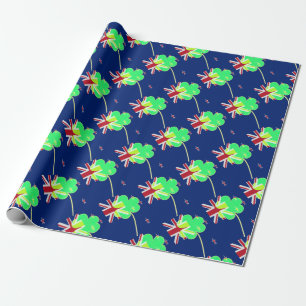 Irish New Zealand Flagga Shamrock Klöver St. Patri Presentpapper