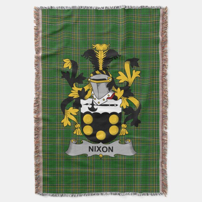 Irish Nixon Jackar om Arm Family Crest Ireland Filt (Framsidan Vertikal)