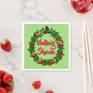 Irish Nollaig Shona God jul Cocktail Pappersservett