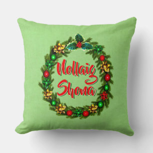 Irish Nollaig Shona God jul Kudde