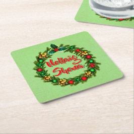 Irish Nollaig Shona God jul Underlägg Papper Kvadrat