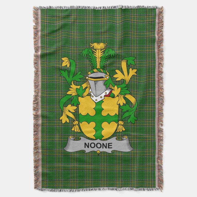 Irish Noone eller O_noone Jackar Arm Family Crest Filt (Framsidan Vertikal)
