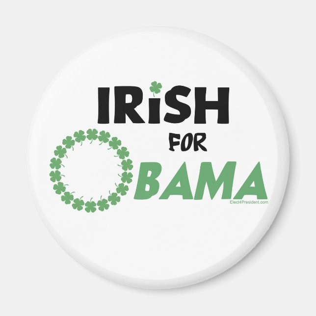 Irish Obama T-shirts och Swag Magnet (Framsidan)