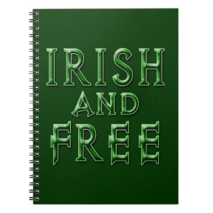 IRISH och FREE for St. Patrick's Day Anteckningsbok Med Spiral