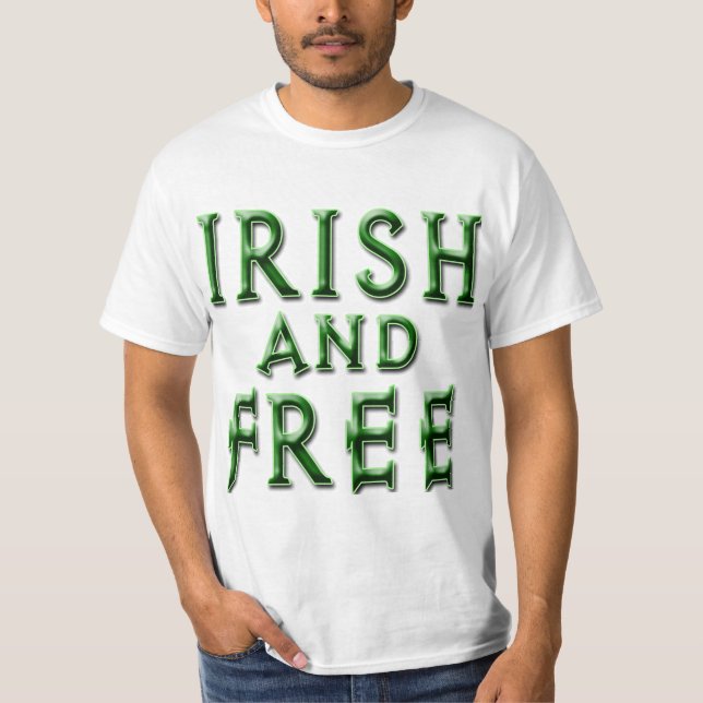 IRISH och FREE for St. Patrick's Day T-shirt (Framsida)