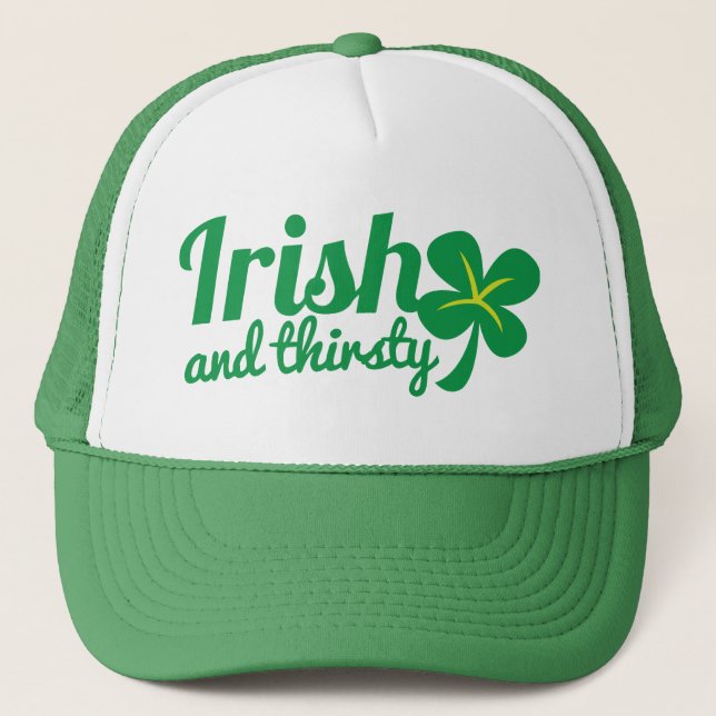 IRISH och TREDJE St patricks day dricksprodukt Truckerkeps (Framsida)