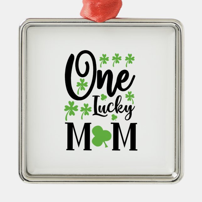 Irish One Lucky Mamma Julgransprydnad Metall (Framsidan)