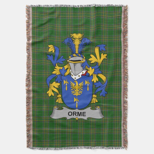Irish Orme Jackar av Arm Family Crest Ireland Filt (Framsidan Vertikal)