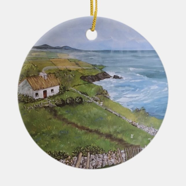 Irish Ornamanent jul Ireland County Kerry Julgransprydnad Keramik (Framsidan)