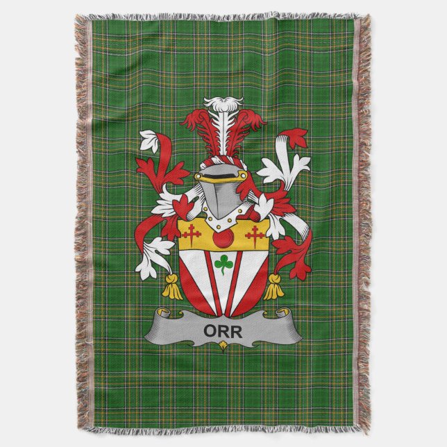 Irish Orr Jacka of Arm Family Crest Ireland Filt (Framsidan Vertikal)