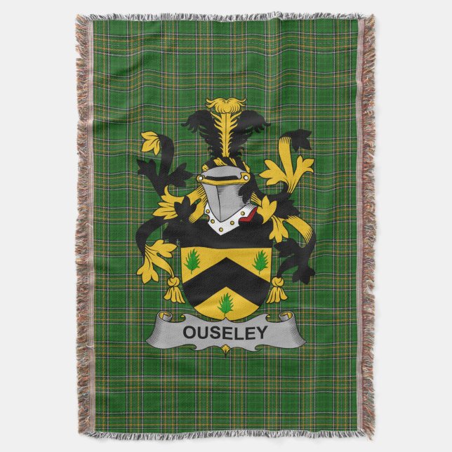 Irish Ouseley Jackar om Arm Family Crest Ireland Filt (Framsidan Vertikal)