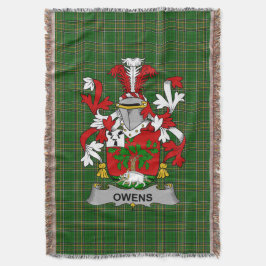Irish Owens Jackar om Arm Family Crest Ireland Filt