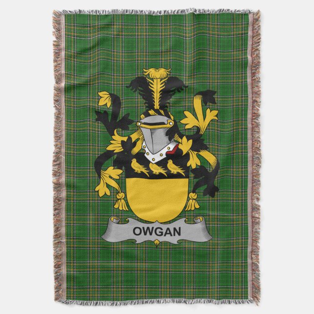 Irish Owgan Jackar om Arm Family Crest Ireland Filt (Framsidan Vertikal)