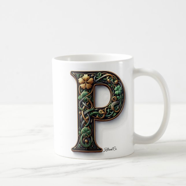 Irish P Monogram Coffee Mug Kaffemugg (Höger)